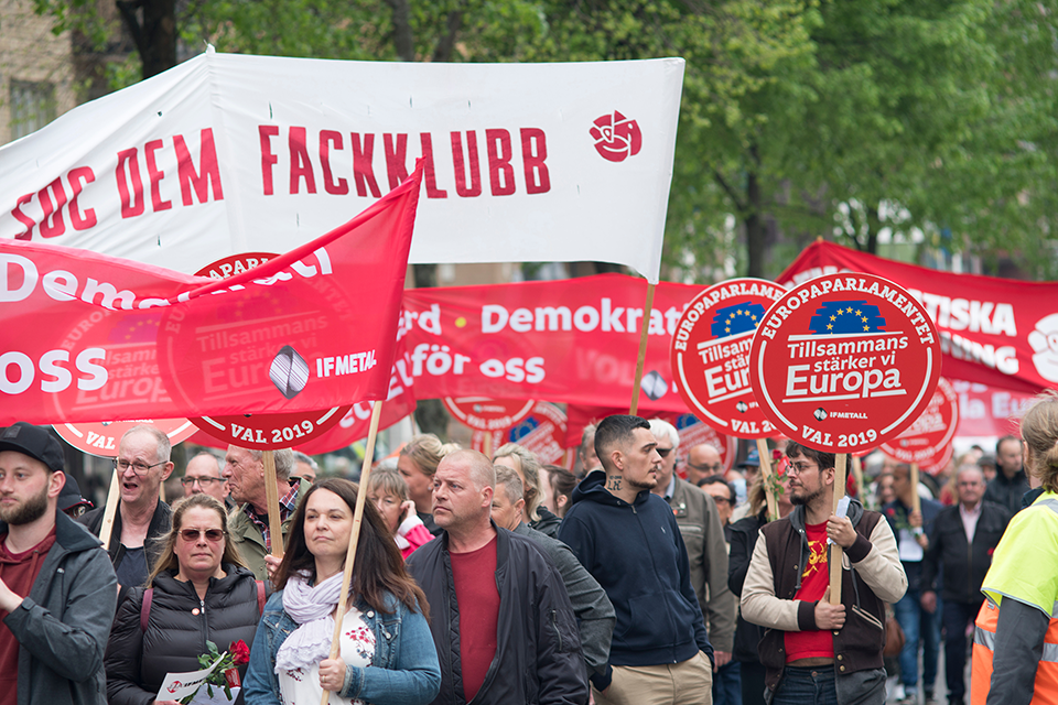 Första maj-demonstration i Göteborg