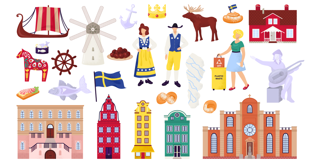 Illustration på svenska symboler